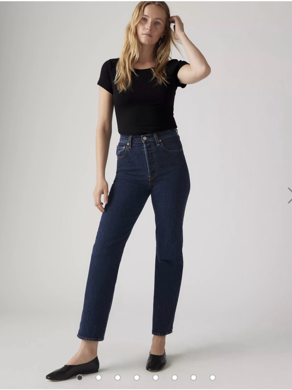 Levi’s Ribcage Straight Ankle (salsa dark stone wash) 28x31